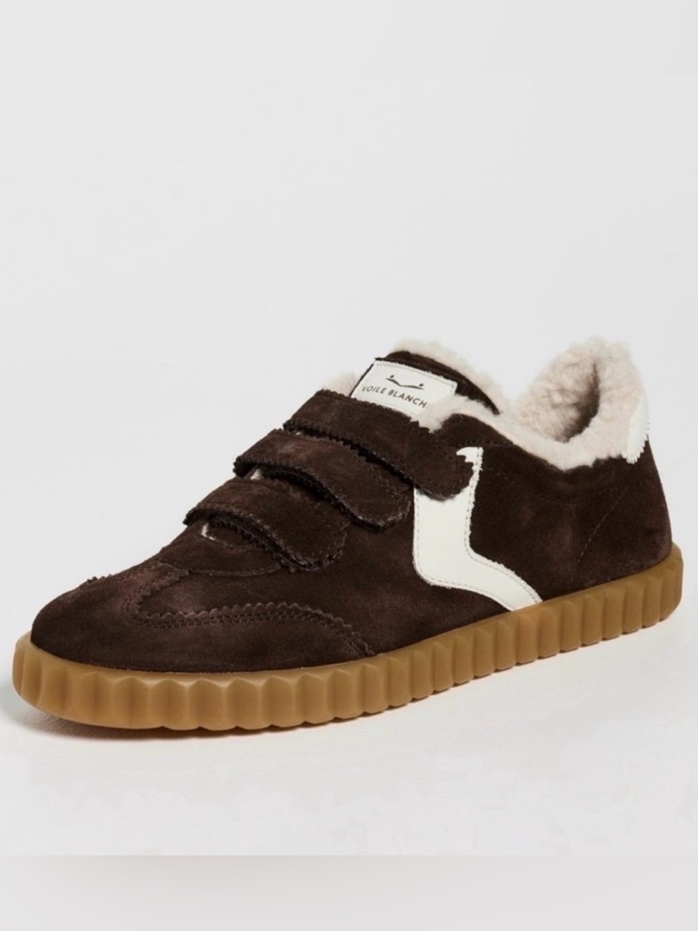 NWT VOILE BLANCHE Ines Fringe Sneakers in Dark Brown - Picture 1 of 15